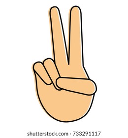 hand making peace and love