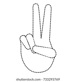 hand making peace and love
