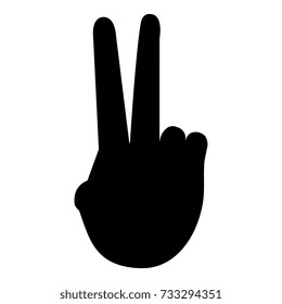 hand making peace and love