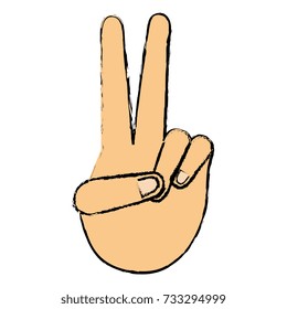 hand making peace and love