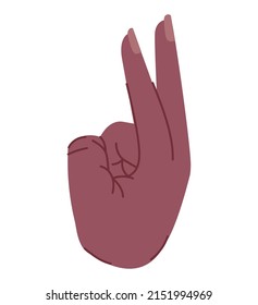 hacer la paz a mano sobre blanco