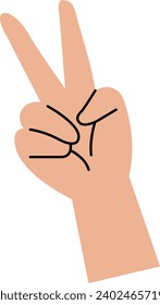 una mano haciendo una señal de paz