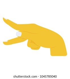Hand making scissors sign with index and middle finger