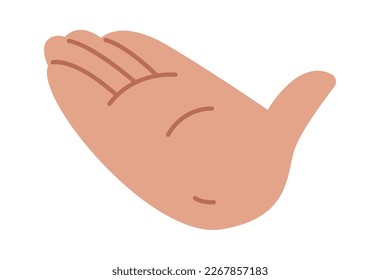 Hand making sculpture flat icon. Vector illustration