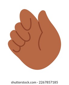 Hand making sculpture flat icon. Vector illustration
