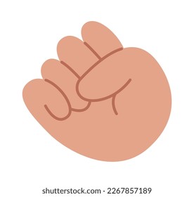 Icono plano de la escultura a mano. Ilustración del vector
