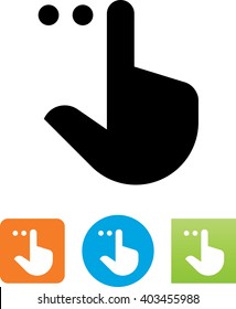 Hand making a selection gesture icon