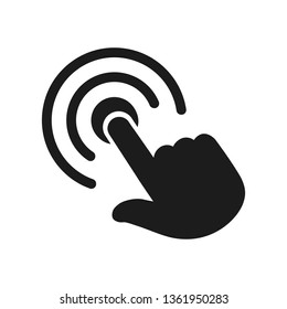 Hand making selection icon, click here sign – stock vector