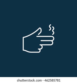 A hand making a shape of a pointed hand gun