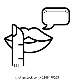 hand making silence icon vector