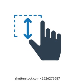 Mão fazendo um ícone de gesto de propagação, Mão fazendo um ícone de gesto de pinçamento