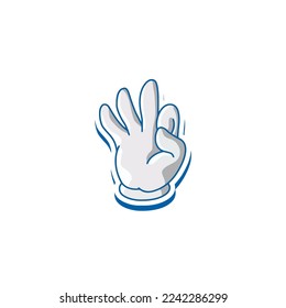 hand making symbol or sign with simple drawing