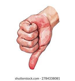 A hand making a thumbs down sign