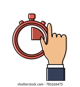 hand man with clock time management productivity