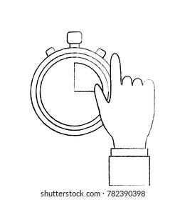 hand man with clock time management productivity