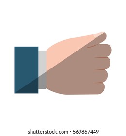 hand man closed father day shadow vector illustration eps 10