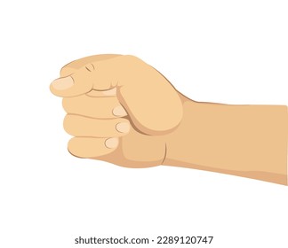 La mano del hombre. Estilo plano. 