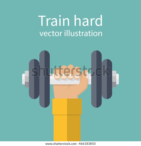 Peach Fitness Hold Dumbbell Speech Bubble Stock Vector (Royalty Free)  1570165942