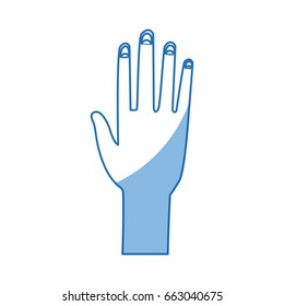 hand man human open showing five fingers