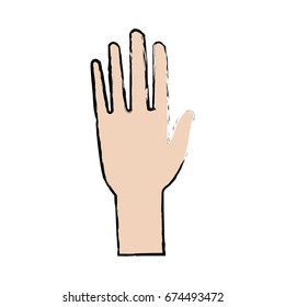 hand man human open showing five fingers