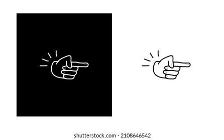the hand of a man.the index finger points into the distance.vector illustration.eps10.isolated on a white background.print for your business.