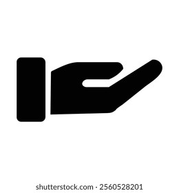 Hand of a man reaching out, symbolizing connection, assistance, and the human desire for interaction. The minimalist design emphasizes the contours and details of the hand.