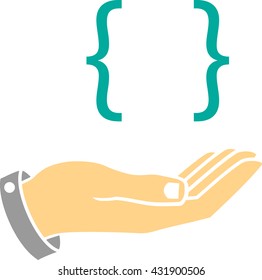 The hand of man. Vector