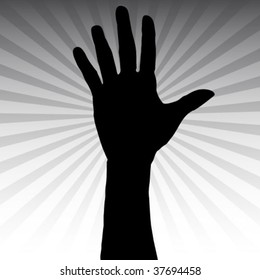 hand of man vector illustration