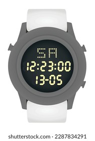 Hand man watch. vector illustration