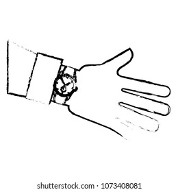 hand of man with wrist watch accessory