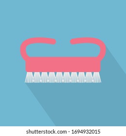 hand, manicure brush icon- vector illustration