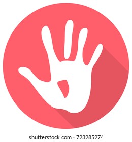 hand mark icon flat design