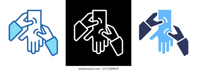 Icono de masaje de manos triplestyle Ilustración vectorial