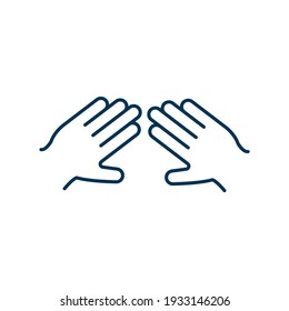 Hand Massage RGB Color Icon. Healing Practice. Increasing Muscle Temperature. Carpal Tunnel Syndrome Treatment. Reducing Stress And Anxiety Feelings. Hand Reflexology. Isolated Vector Illustration