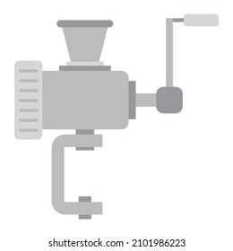 hand meat grinder flat clipart vector illustration