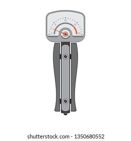 Hand mechanical dynamometer on a white background - flat design