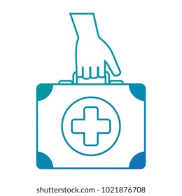hand with medical kit