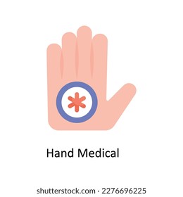 Hand Medical Vector Flat Icons. Simple stock illustration stock