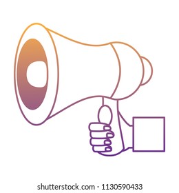 hand with a megaphone