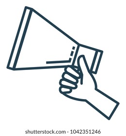 hand with megaphone sound