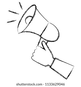 hand with megaphone sound