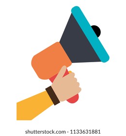 hand with megaphone sound