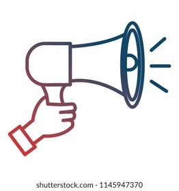 hand with megaphone sound