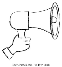 hand with megaphone sound
