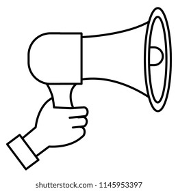 hand with megaphone sound