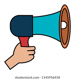 hand with megaphone sound