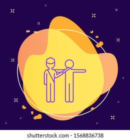 Hand metal detector, control man. Icon illustration isolated vector sign symbol - Vector icon