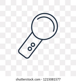 Hand Mic vector outline icon isolated on transparent background, high quality linear Hand Mic transparency concept can be used web and mobile