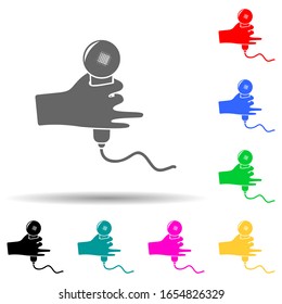 con el icono de varios colores. Glifo simple, vector plano de iconos de partido para ui y ux, sitio web o aplicación móvil