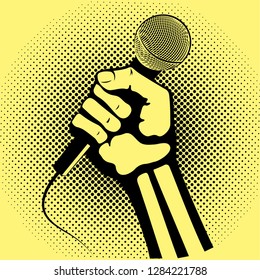 Hand Microphone Vector Icon Stock Vector (Royalty Free) 1284221788